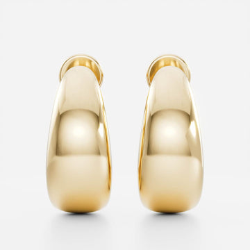 14K Solid Gold Hoop Earrings
