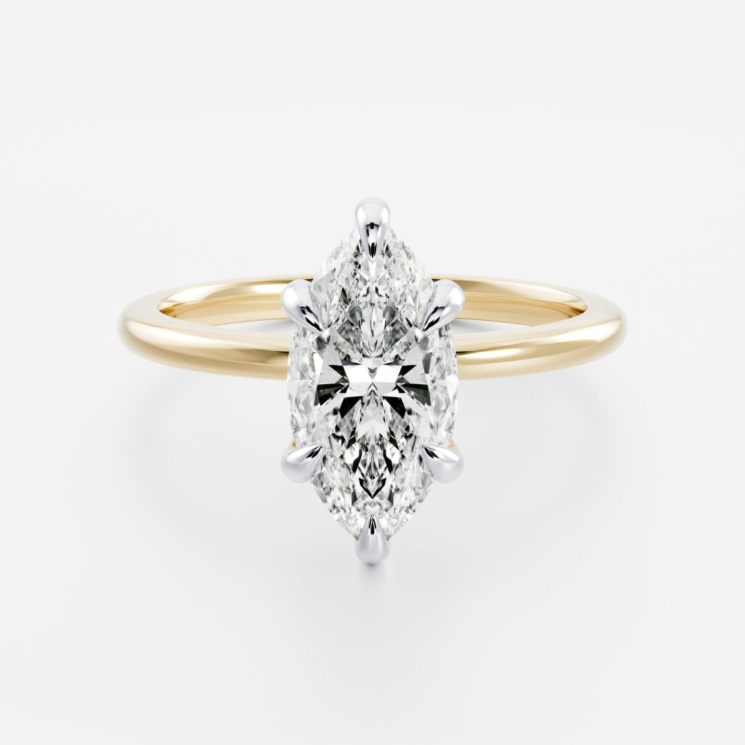 The Arie Ring - Marquise Solitaire