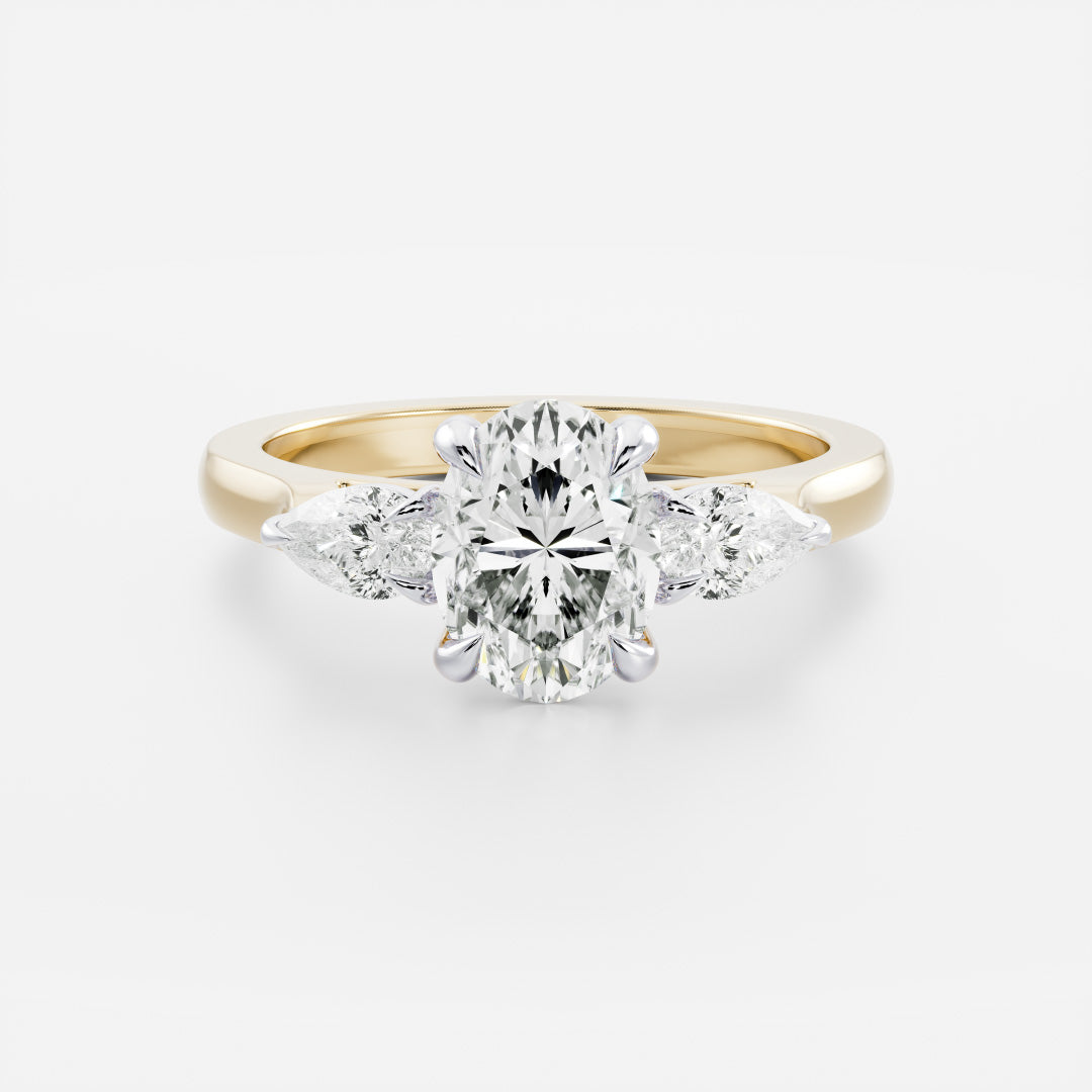 The Florence Ring - Oval and Pear Trilogy