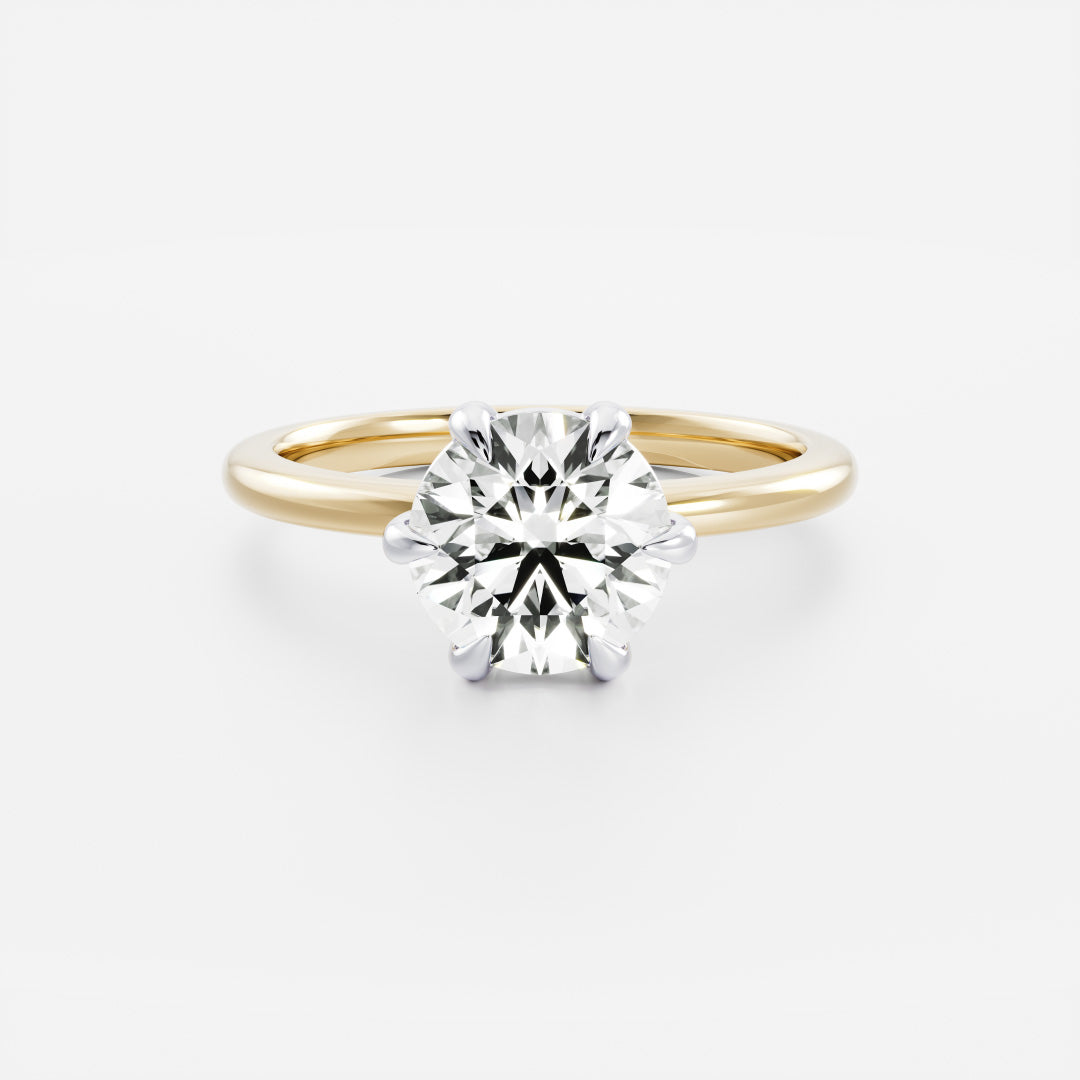 1.0CT Round Cut Lab Grown Diamond Solitaire Engagement Ring