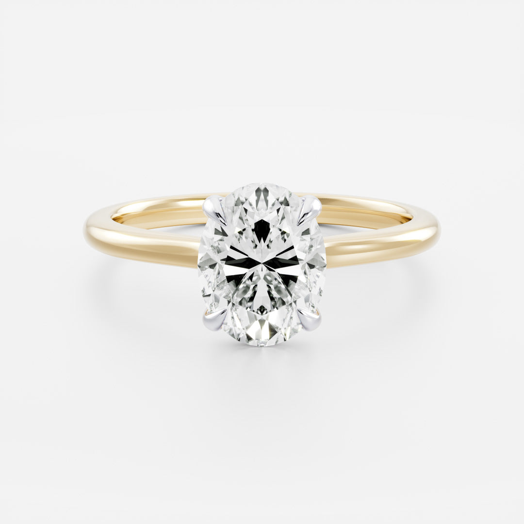The Luise Ring® - Low Set Oval Solitaire