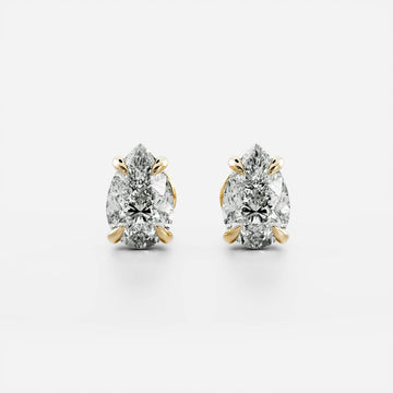 Pear Lab Grown Diamond Stud Earrings