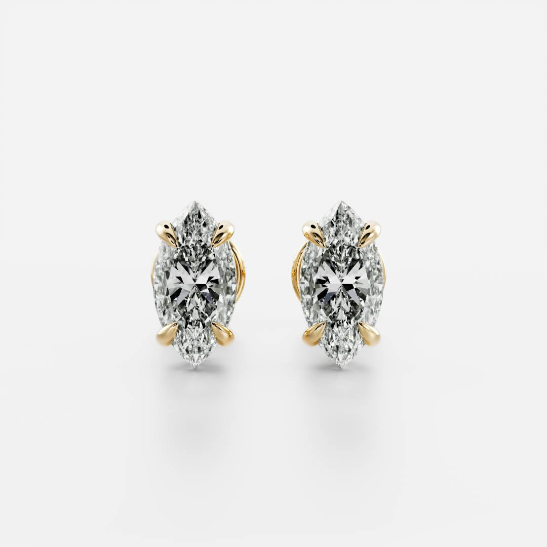 Marquise Lab Grown Diamond Stud Earrings