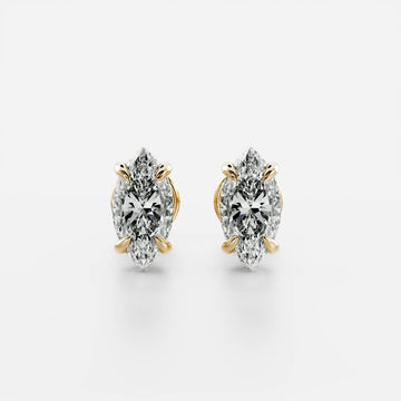 Marquise Lab Grown Diamond Stud Earrings