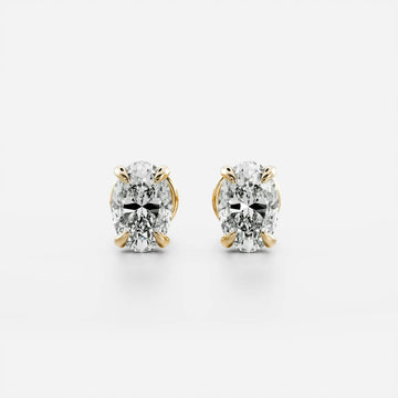 Oval Lab Grown Diamond Stud Earrings