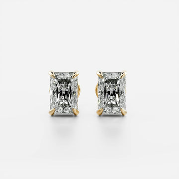 Radiant Lab Grown Diamond Stud Earrings