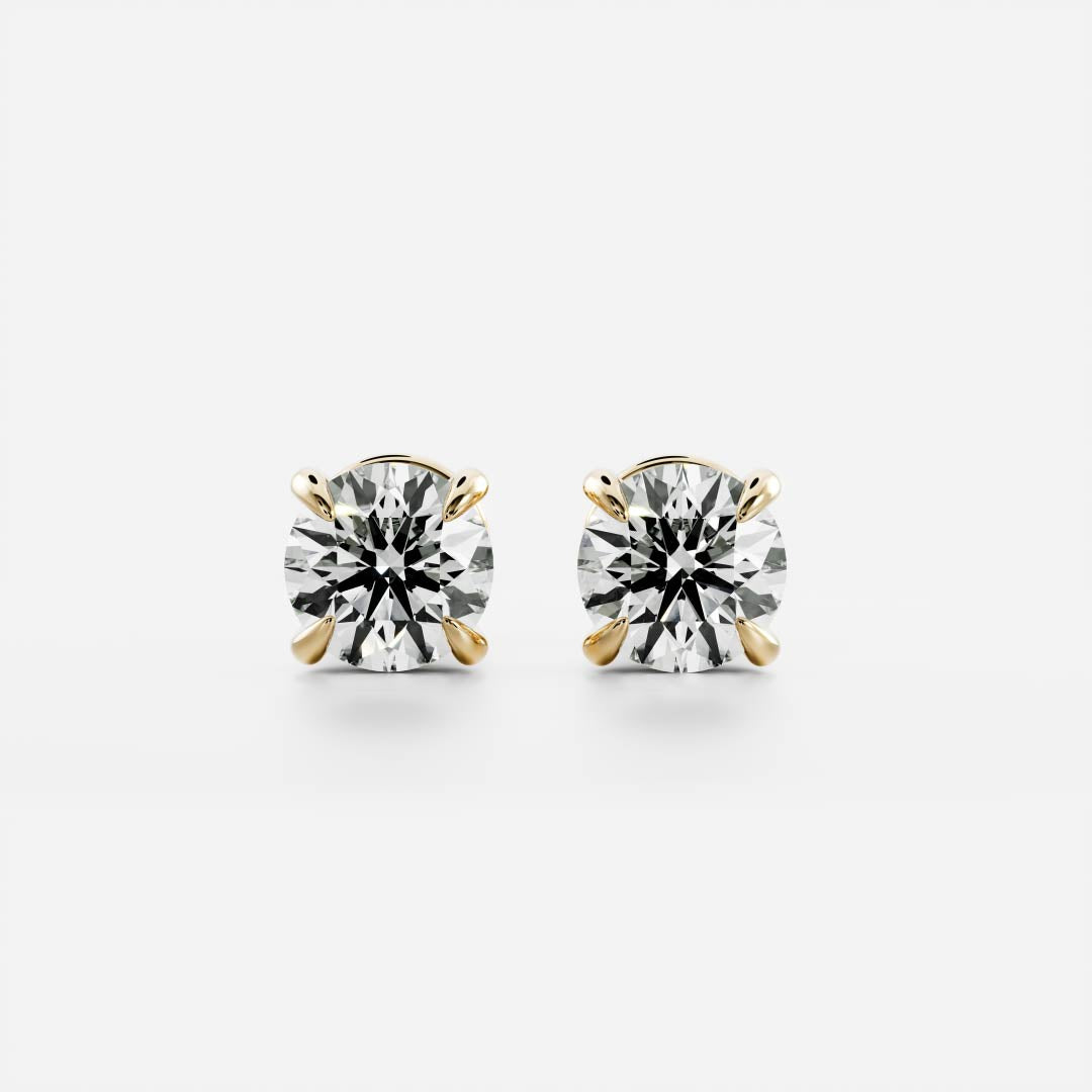 Round Lab Grown Diamond Stud Earrings