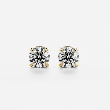 Round Lab Grown Diamond Stud Earrings