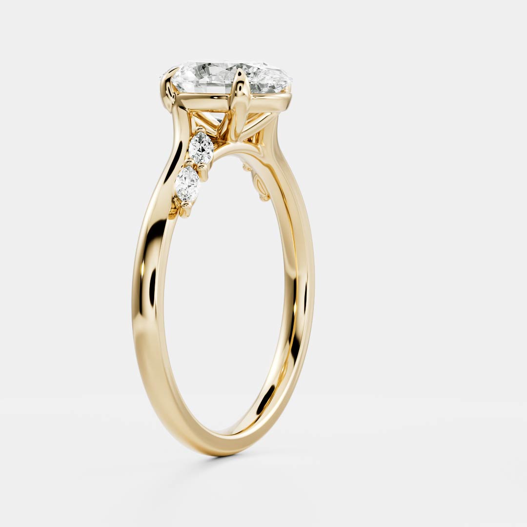 The Amira Ring™ - Oval with Marquise Accents