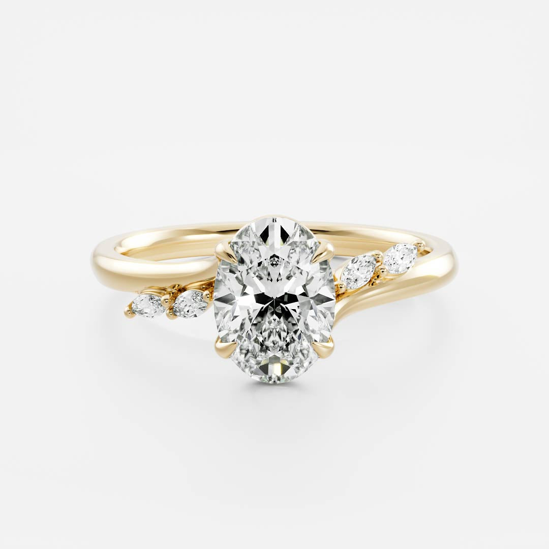 The Amira Ring™ - Oval with Marquise Accents