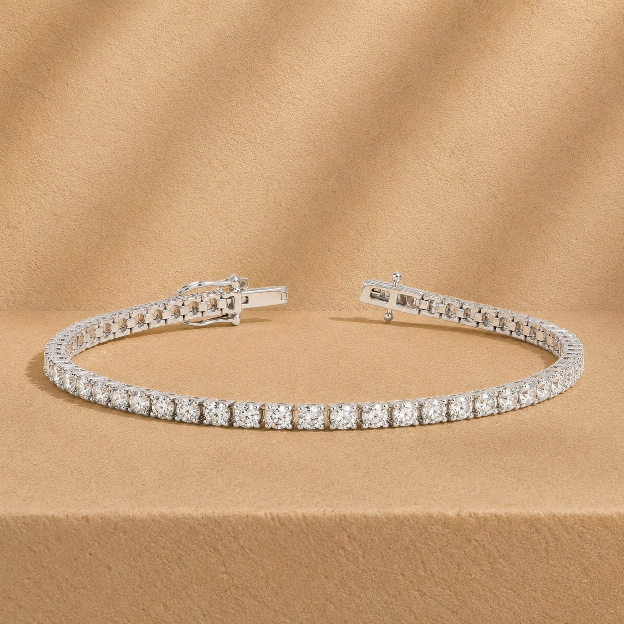 4.20ct Round Lab Grown Diamond Tennis Bracelet
