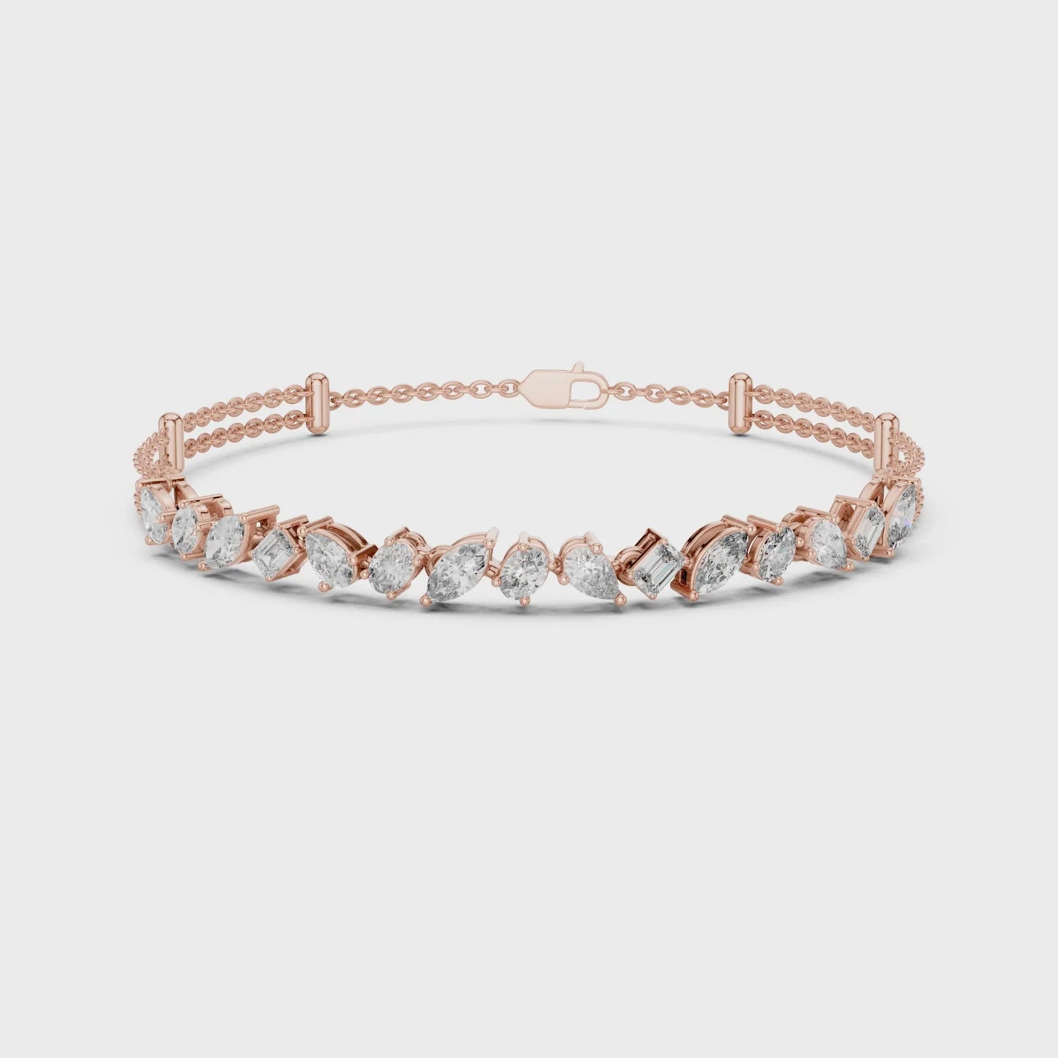 Mixed Shape Lab Grown Diamond Bracelet