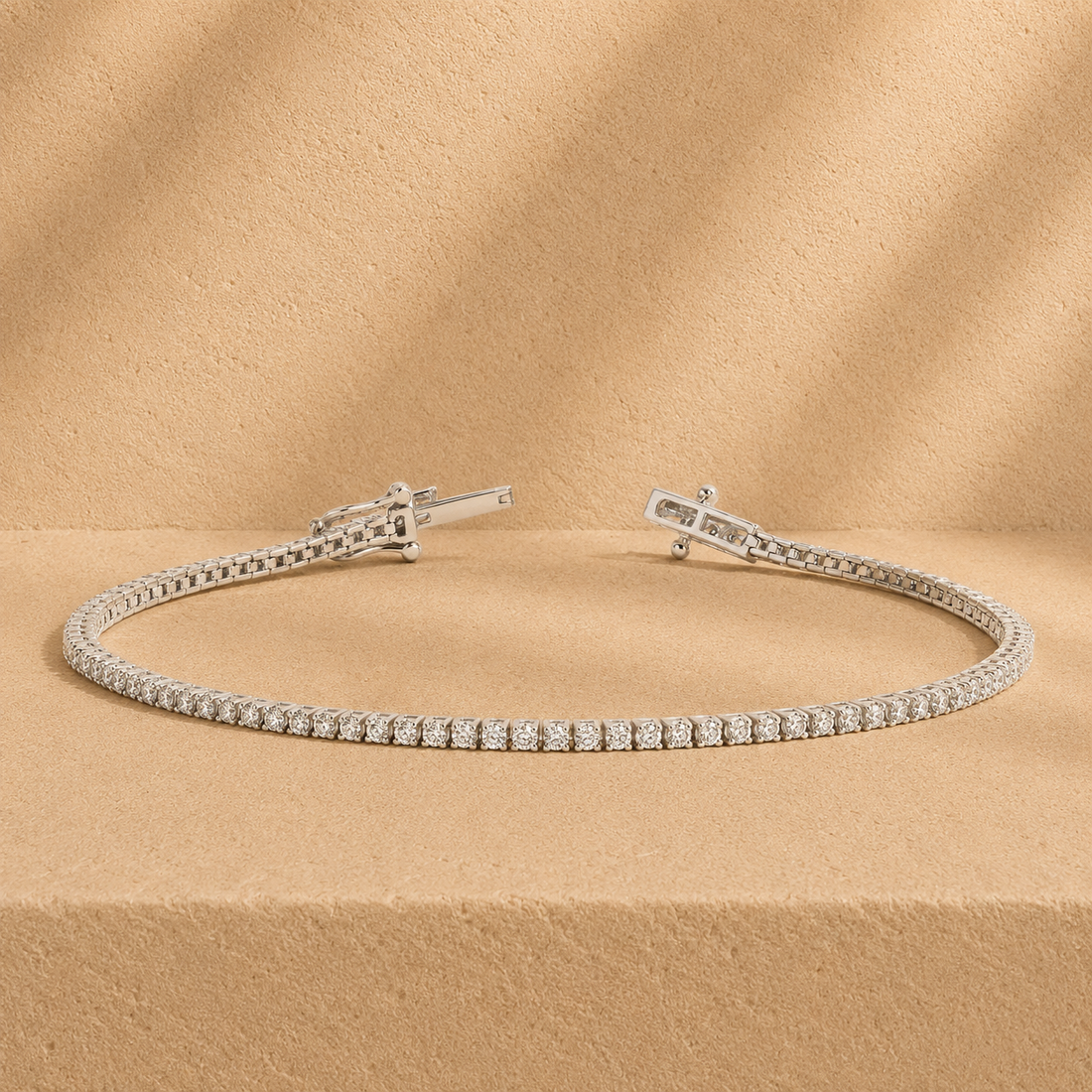 Half Carat Round Cut Lab Grown Diamond Tennis Bracelet