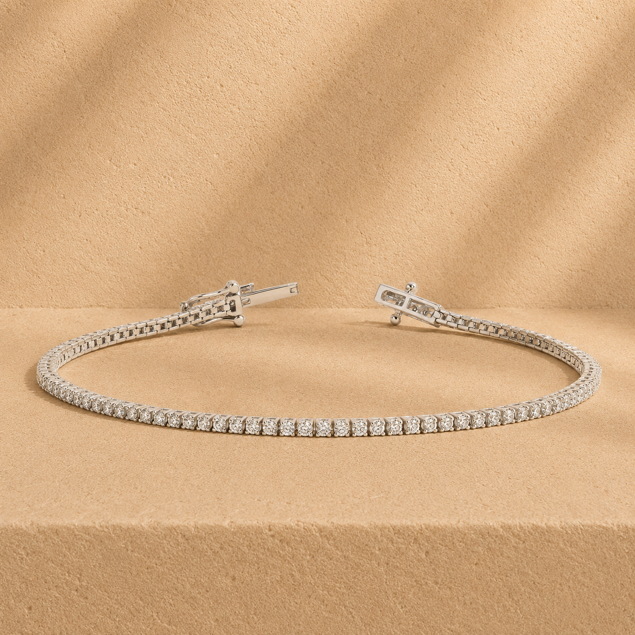 Half Carat Round Cut Lab Grown Diamond Tennis Bracelet