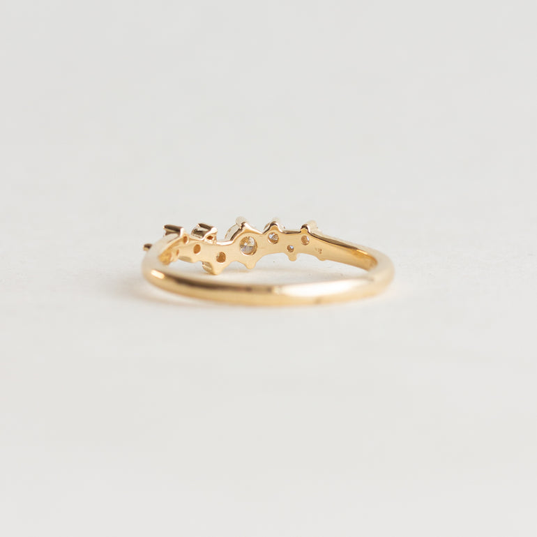 Round Lab Grown Diamond Cluster Wedding Band