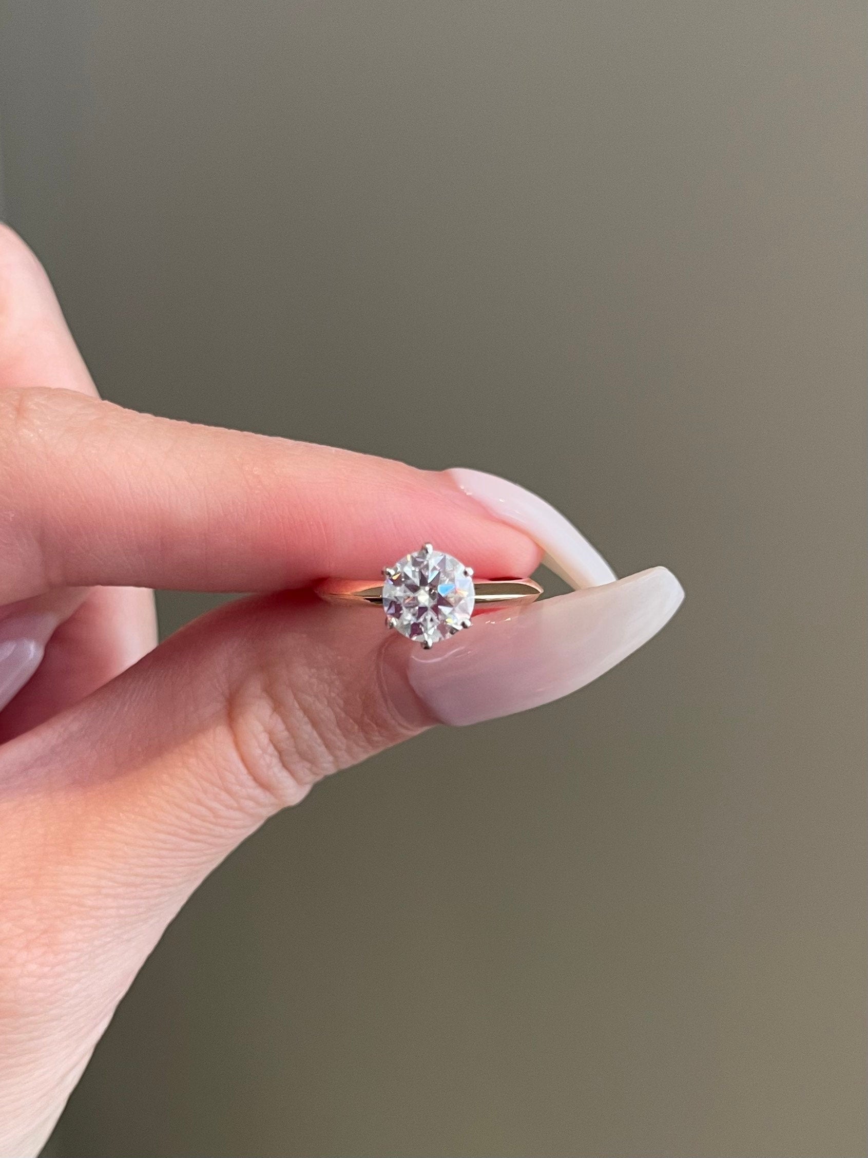 1.50CT Round Lab Grown Diamond Solitaire Engagement Ring