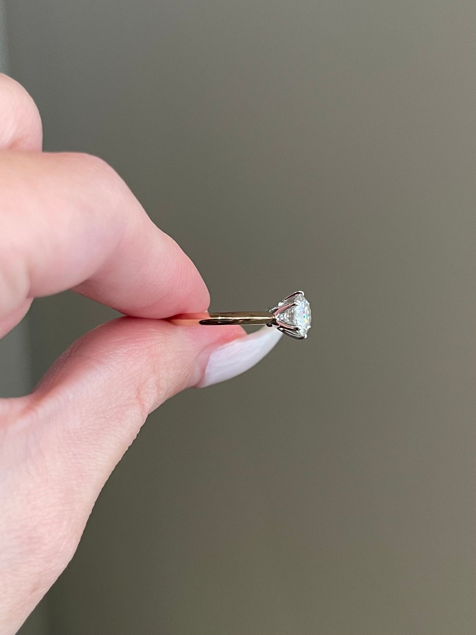 1.50CT Round Lab Grown Diamond Solitaire Engagement Ring