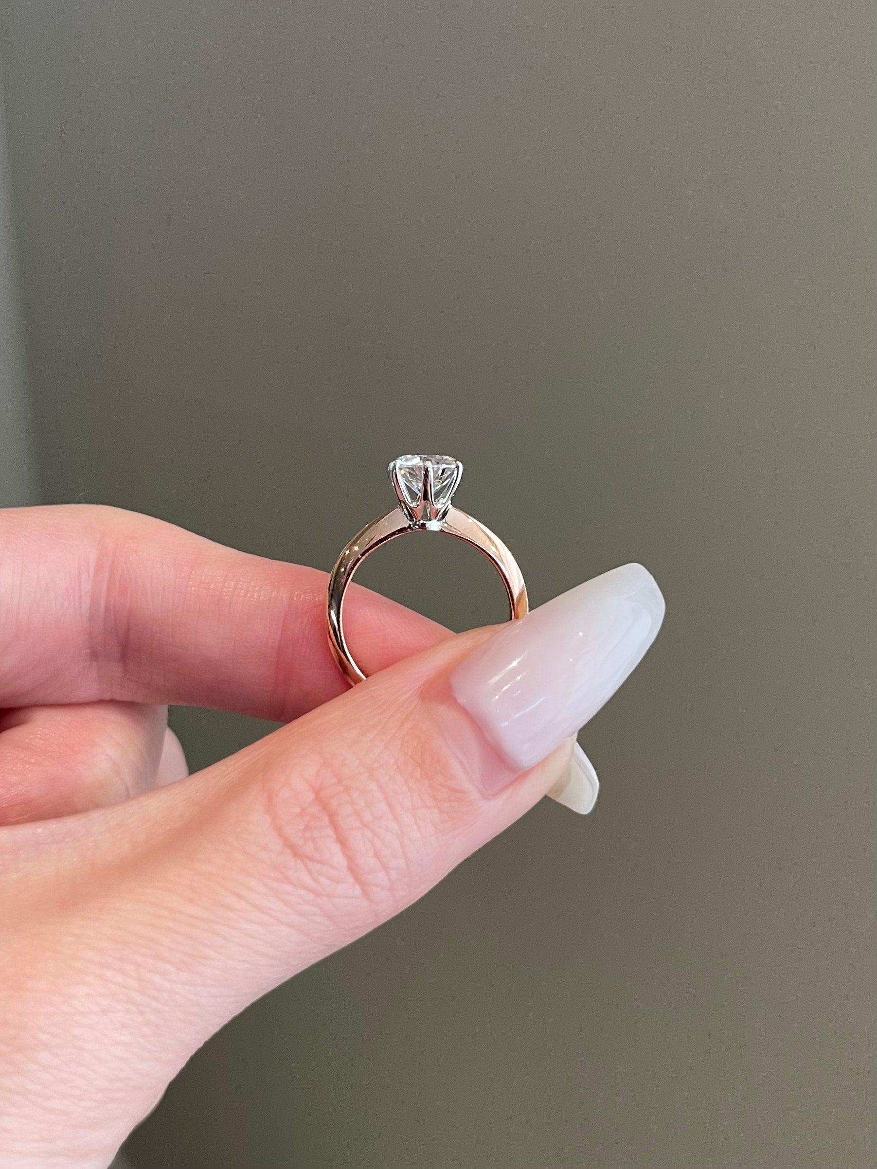 1.50CT Round Lab Grown Diamond Solitaire Engagement Ring