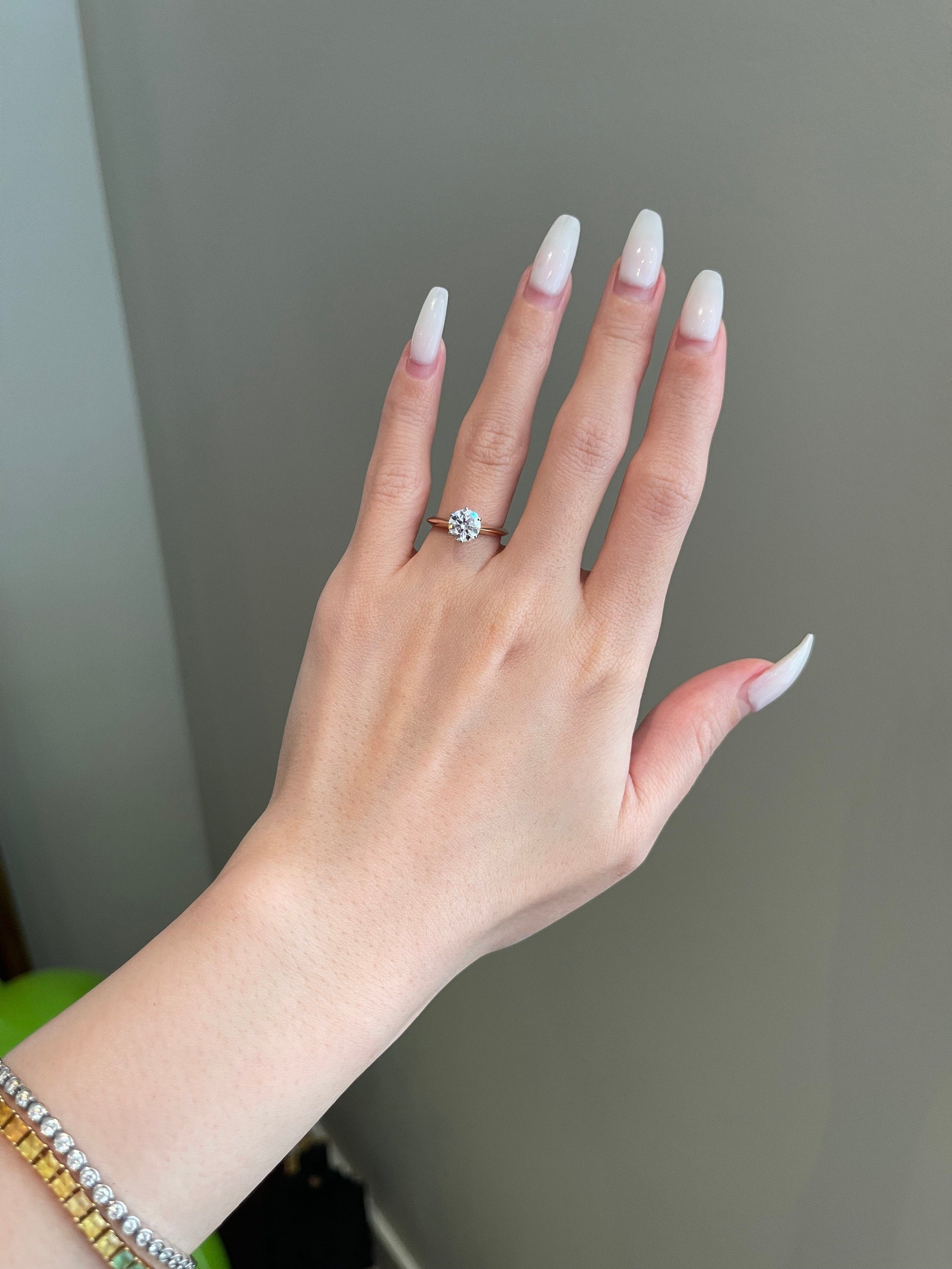 1.50CT Round Lab Grown Diamond Solitaire Engagement Ring