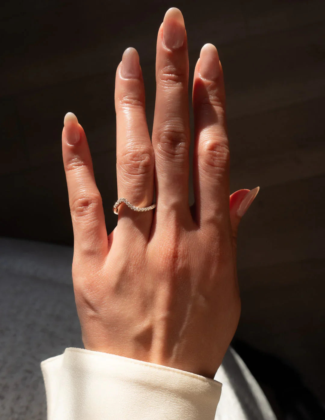 1.0CT Oval Lab Grown Diamond By Pass Unique Ring With Band