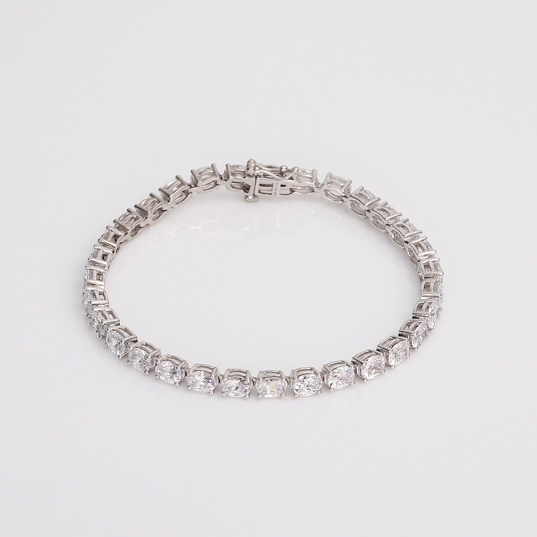 East West Oval Lab Grown Diamond Tennis Bracelet