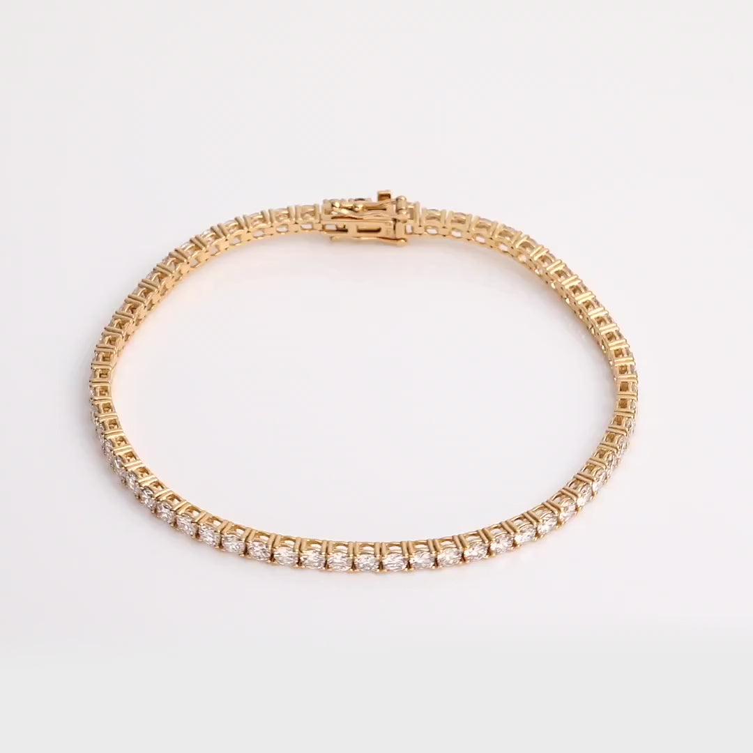 4.20ct Round Lab Grown Diamond Tennis Bracelet