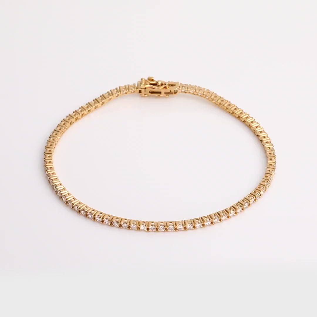 2.0tcw Round Lab Grown Diamond Tennis Bracelet