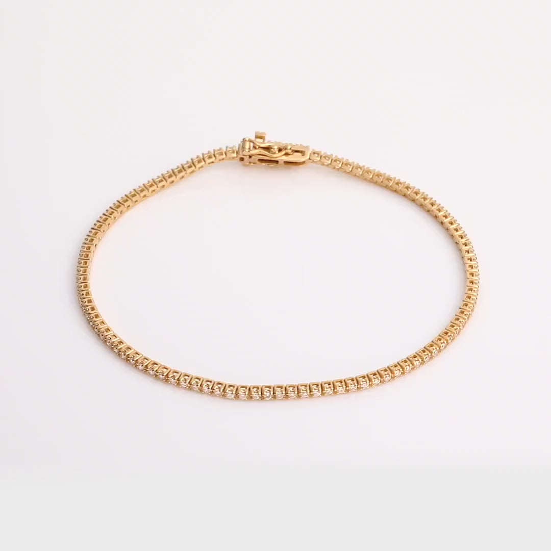Half Carat Round Cut Lab Grown Diamond Tennis Bracelet