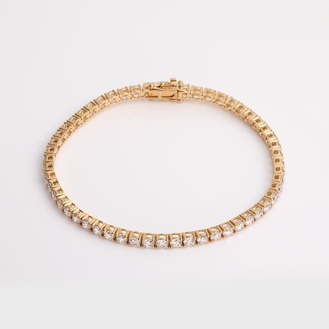 5.0ct Round Lab Grown Diamond Tennis Bracelet