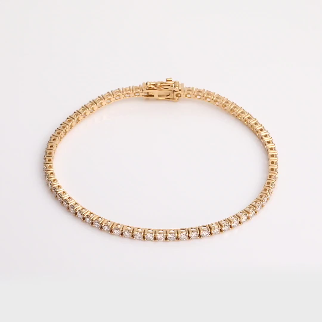 3.0ct Round Lab Grown Diamond Tennis Bracelet
